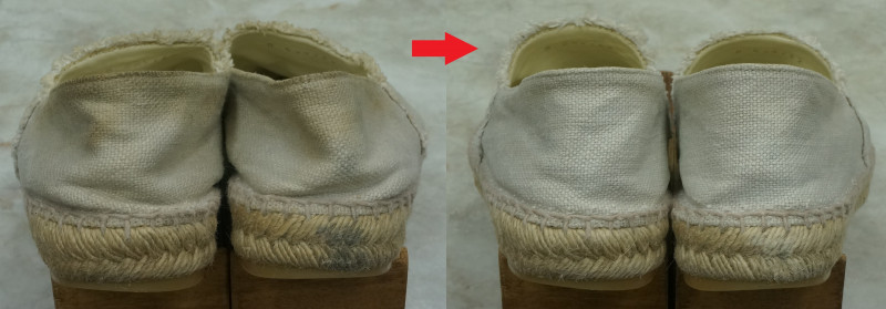 CHANEL canvas Espadrilles cleaning remove stains 2